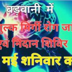 30 मई शनिवार को बड़वानी में लायंस क्लब बड़वानी सिटी, जिला अस्पताल एवं सामाजिक चिंतन मंच के संयुक्त तत्वावधान में होगा निःशुल्क मिर्गी रोग  जांच एवं निदान शिविर आयोजित