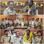 बड़वानी पुलिस से एक अधिकारी सेवा-निवृत्त, पुलिस अधीक्षक श्री पद्मविलोचन शुक्ल द्वारा शाल-श्रीफल एवं स्मृति चिन्ह भेंट कर दी सम्मानपूर्वक विदाई